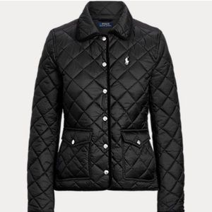 Ralph Lauren Cropped Barn Jacket in black.  Size L.